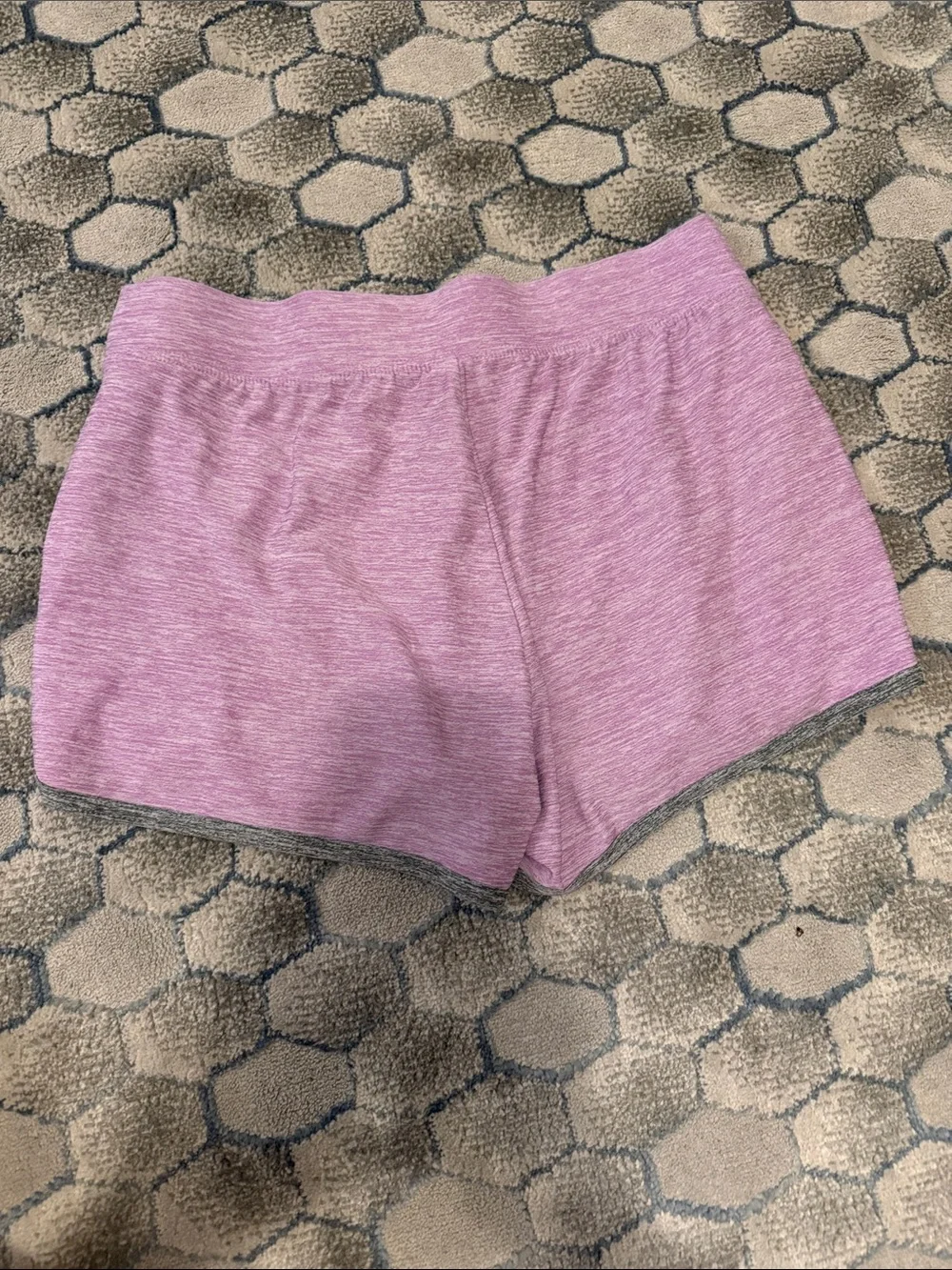 Justice Heather Purple Athletic Shorts with Gray Trim
